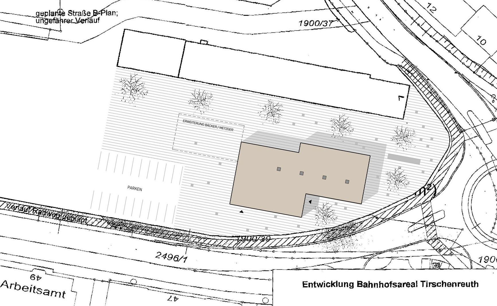 Raiffeisenbank Tirschenreuth Zeichnung Lageplan