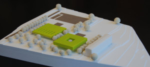 Schule mit Sporthalle Waldershof Modellfoto
